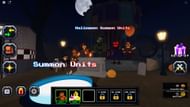 Use Pumpkins to pull units from Halloween Summons (Image via Roblox)